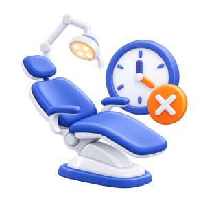 Dental practice lost chair time icon